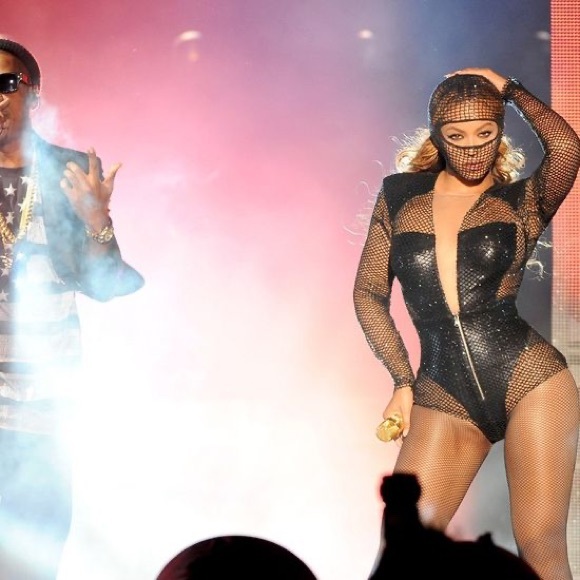 BEYONCÉ On The Run Tour Fishnet Faux Leather Bodysuit - Picture 15 of 16